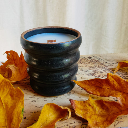 Coffeehouse Scented Wavy Candle