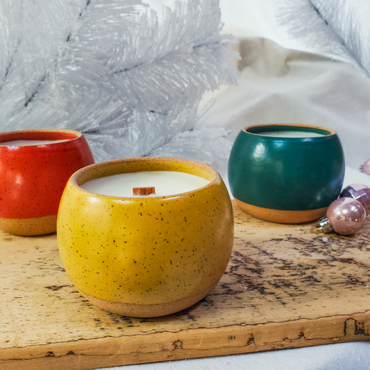 Clementine & Clove Scented Round Candle