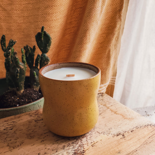 Curved Tumbler Candle- Goldenrod